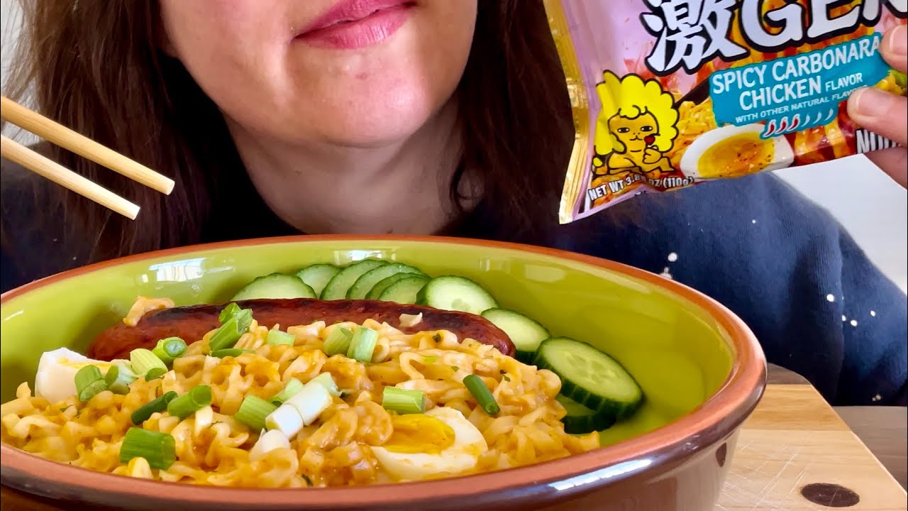 Spicy Buldak Carbonara Lunch | ASMR