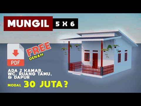 Rumah Tiny (Mungil) Sederhana Tapi Rapi Banget! | SMALL HOUSE DESIGN 5X6 METERS (30sqm)