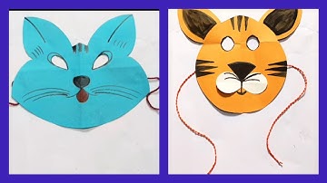 DIy paper fees mask craft ideas 😀#craft #diy #artandcraft #facemask #easypapercraft #youtubevideo 