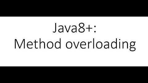 Java tutorial - method overloading