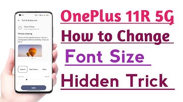 OnePlus 11R 5G How to Change Font size | Font Size Change kare