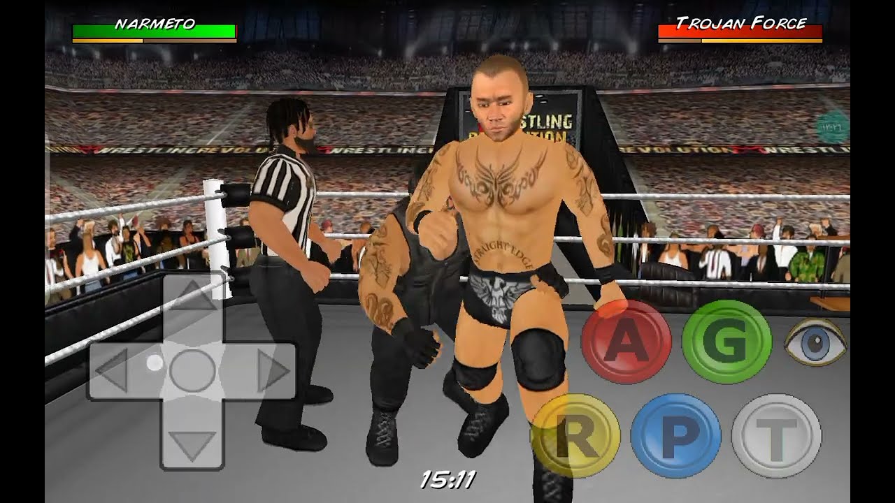 roman reigns vs randy Orton in wrestling revolution 3d 