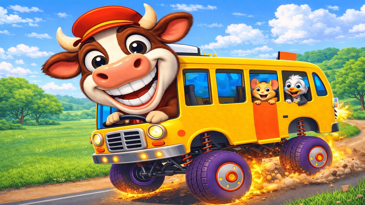 🔥🐮Ce Face Vacuța în Autobuz?! 🐮🚌 Desene Animate Copii | RILU KIDS