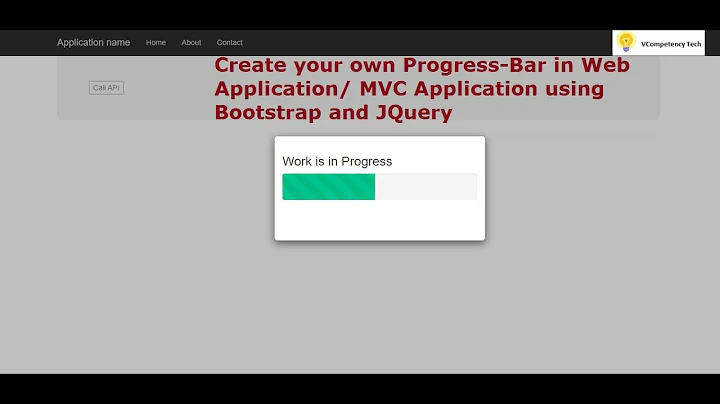Create your own Progress bar in Web / MVC application using Bootstrap and jQuery