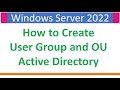 How to Create User Group and OU in Active Directory | Windows Windows Server 2022