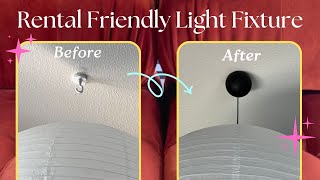 No Hard Wiring! No screws! DIY Pendant Light (renter friendly)