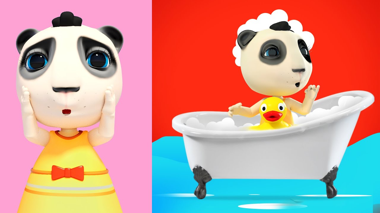 ⁣Panda found Dolly and pretends to be a parent | Dolly and Friends