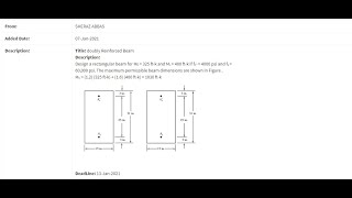design of doubly reinforced  beam with drafting