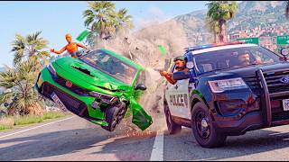 BRUTAL POLICE CHASE FLIPS! Massive Crashes  | BeamNG.drive #28