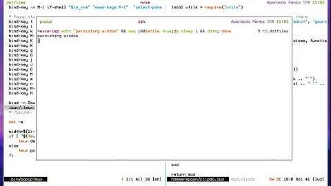 Floating scratch terminal in tmux