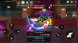 (Purple) L.Yuze, Rey, Lilith, Scin vs Elphaba Dark Lv89 [Huge Desk Raid]