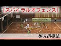 【バスケ・中学男子】連動した動きでスペースを生み出すスパイラスオフェンスの導入指導