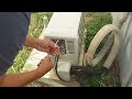 1st Part Mini Spilt cleaning Bun And Queenie assiting.(Hvac GUYS COIL Foam Spray.)