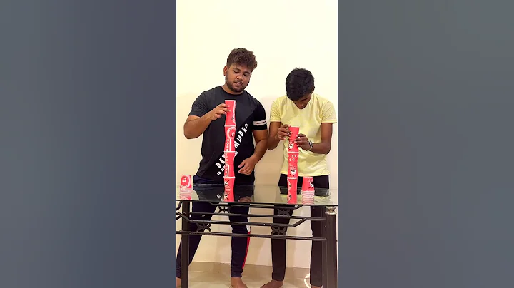 build tallest tower using paper cups #shorts #youtubeshorts #challenge #game
