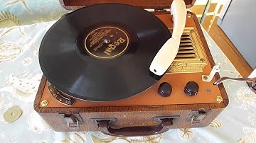 Symphonic record player playing a 78 RPM recrod