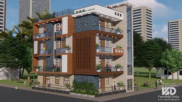 3D WALKTHROUGH FOR RESIDENTIAL BUILDING DESIGNED BY STUDIO VASTUSHILP DESIGN