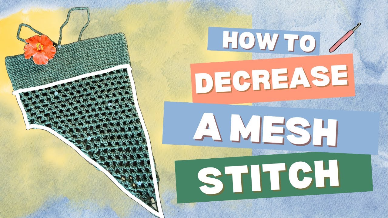 How to decrease mesh stitch// Crochet tutorial🧶 - YouTube