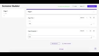 Create a screener in a study