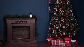 Photo Studio With Christmas Tree Stock Video screenshot 4