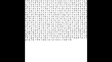 Black and White Binary Code Handwriting Animation