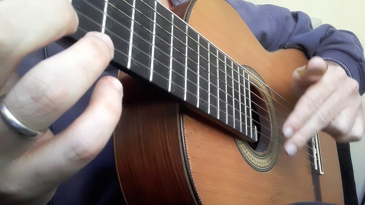 Fingerpicking technique for scales and solos on nylon guitar YouTube