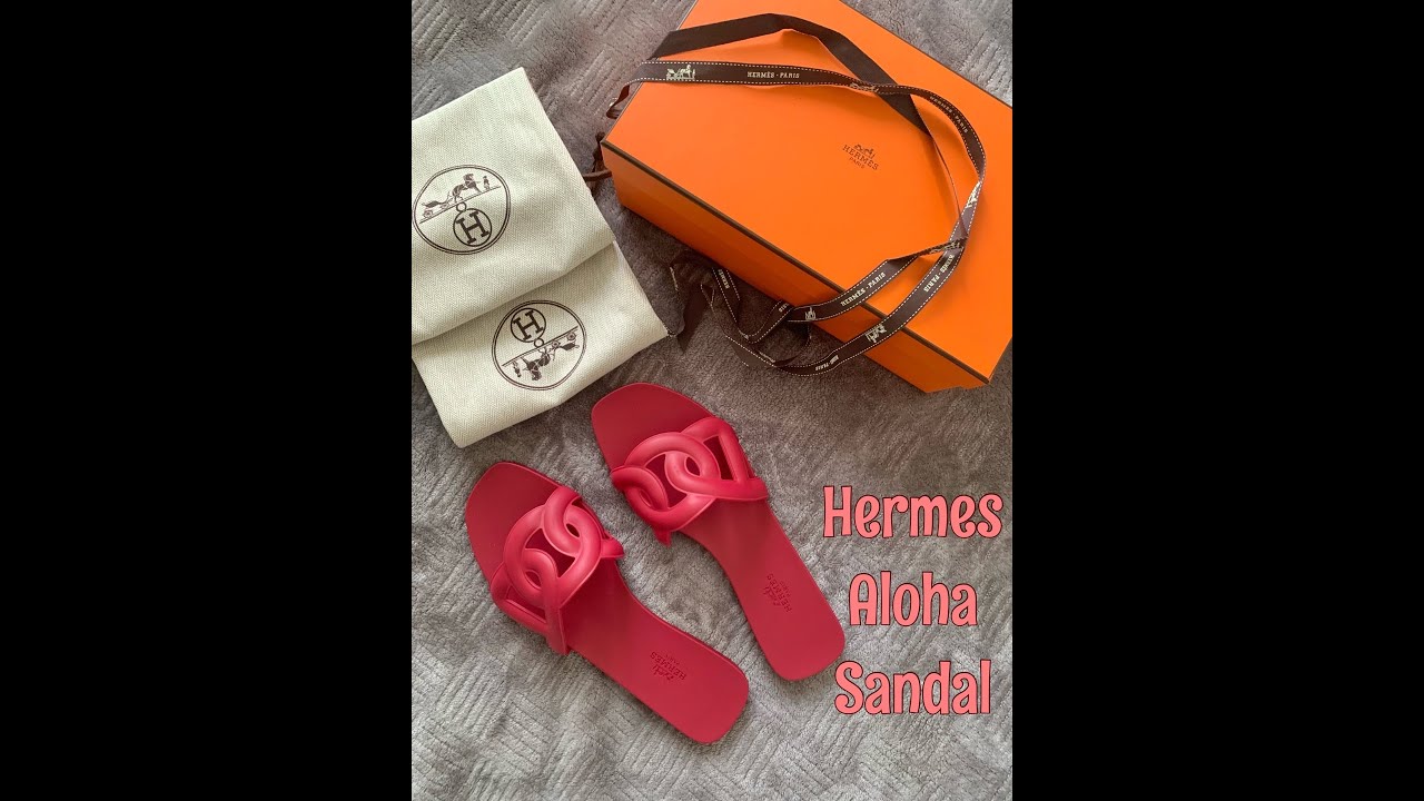 Hermès Aloha Rubber Sandals In Rose Baie Dark Red Joli Closet | lupon ...