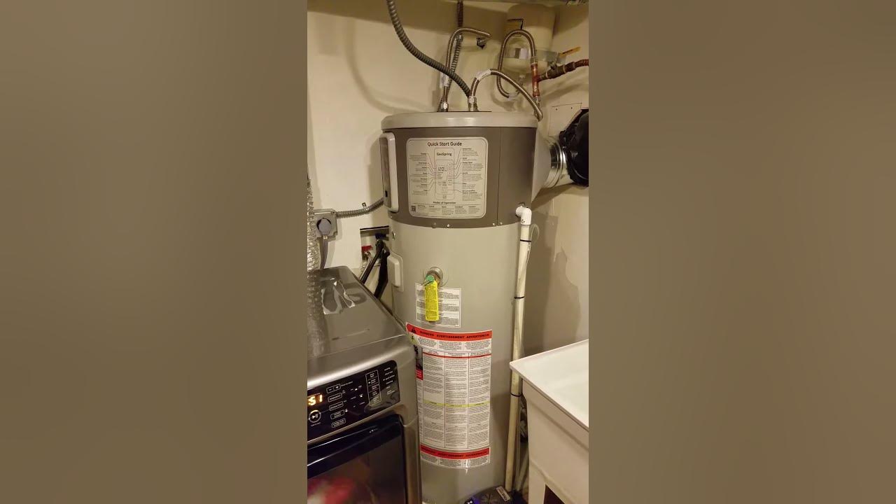 GE GeoSpring Hybrid water heater noise - YouTube