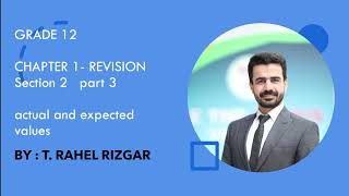 CHAPTER 1 revision part 3- actual and expected values