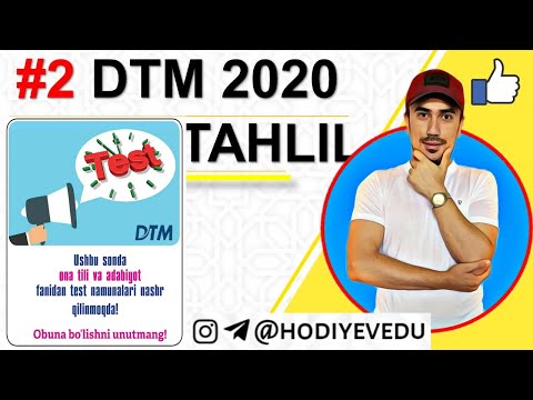 #2 DTM 2020 tahlil (Tushish ehtimoli yuqori savollar)