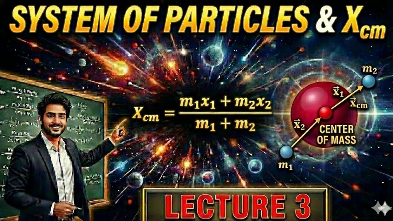 Lecture-3 Center of Mass/System of Particles/Class-11 Physics/NEET/JEE MAINS/ADVANCE-2026