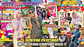 Download Lagu BELANJA SATU KAMPUNG NUAR AIS KRIM PERCUMA !! HAPPY 400K ASSLAH !!  MP3