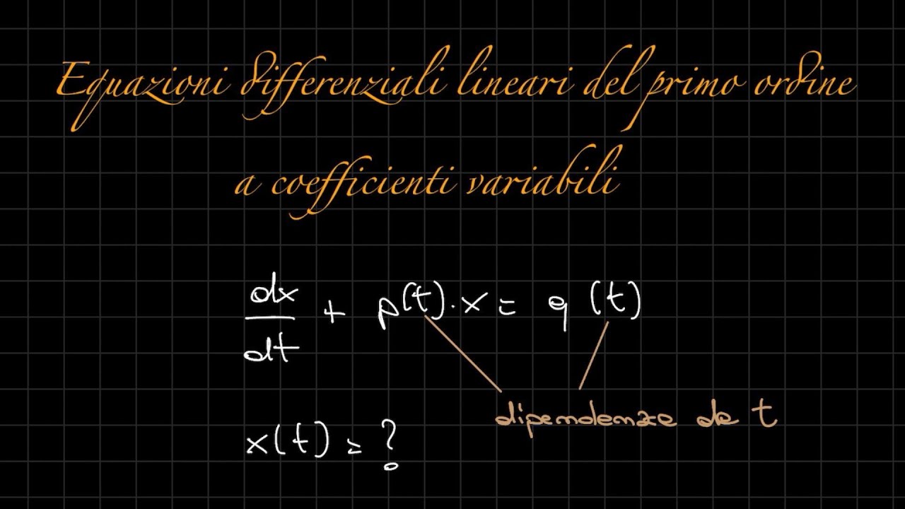 FATTORE INTEGRANTE - Equazioni differenziali lineari del primo ordine a coefficienti variabili