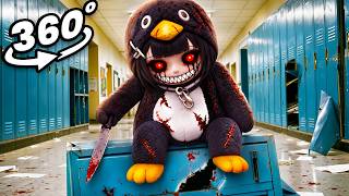 GuguGaga Penguin Locked Every School Exit | She's Coming For YOU! (Scary VR 360° 4K Video)