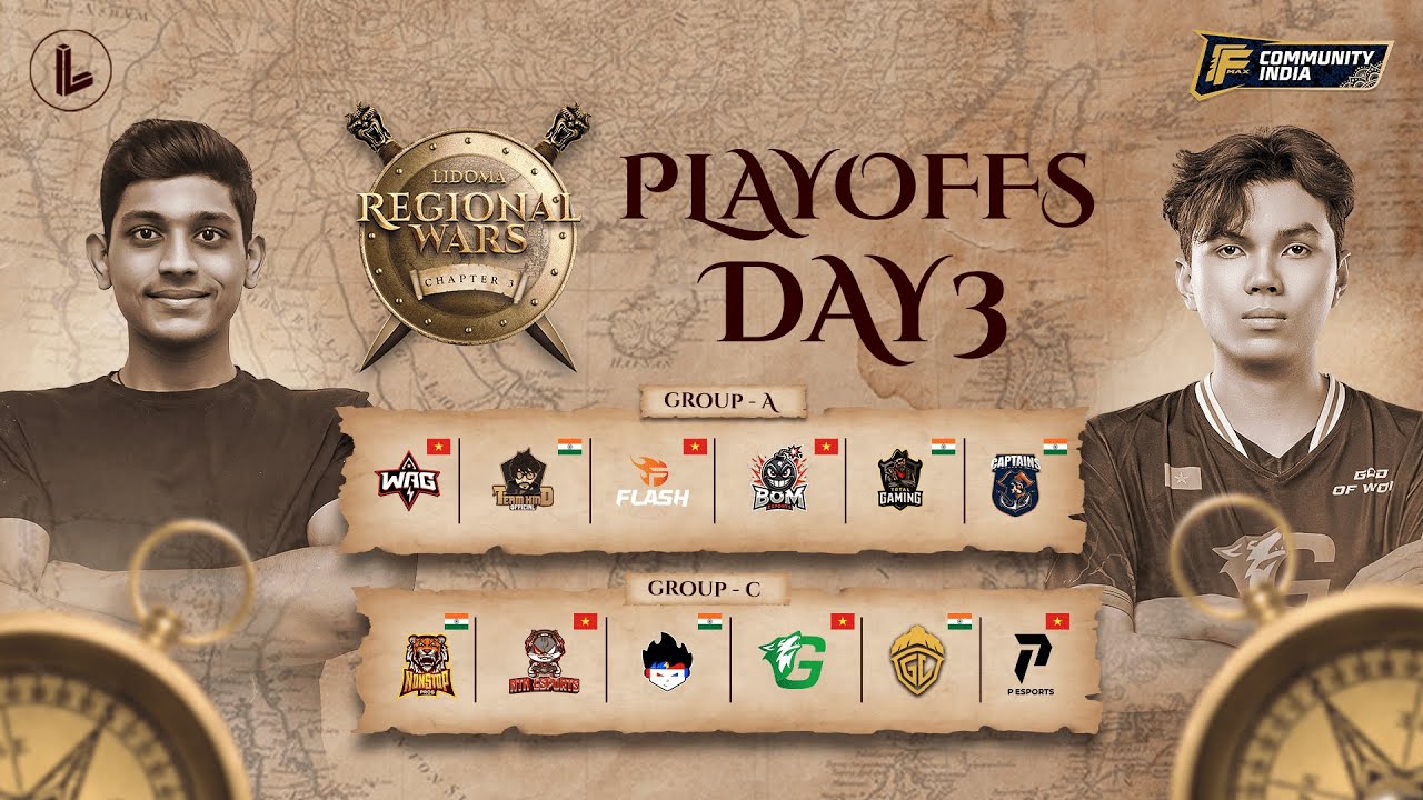 [HINDI] LIDOMA REGIONAL WARS | PLAYOFFS DAY 3 #TG #WAG #HIND #GODL #NG ...