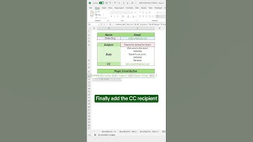 How to send emails from Excel! #excel #excelautomation #spreadsheet
