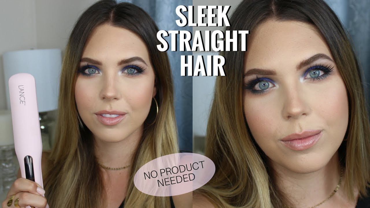 Sleek Straight Hair Tutorial No Styling Products Needed Faith