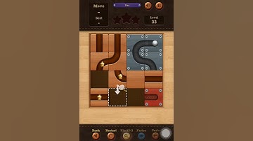 Roll the Ball slide puzzle Star Level 33 Solution