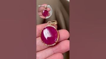 mặt dây nữ ruby tự nhiên , vàng 10k đủ tuổi. chất ngọc mịn #naturalruby #ruby #gemstone