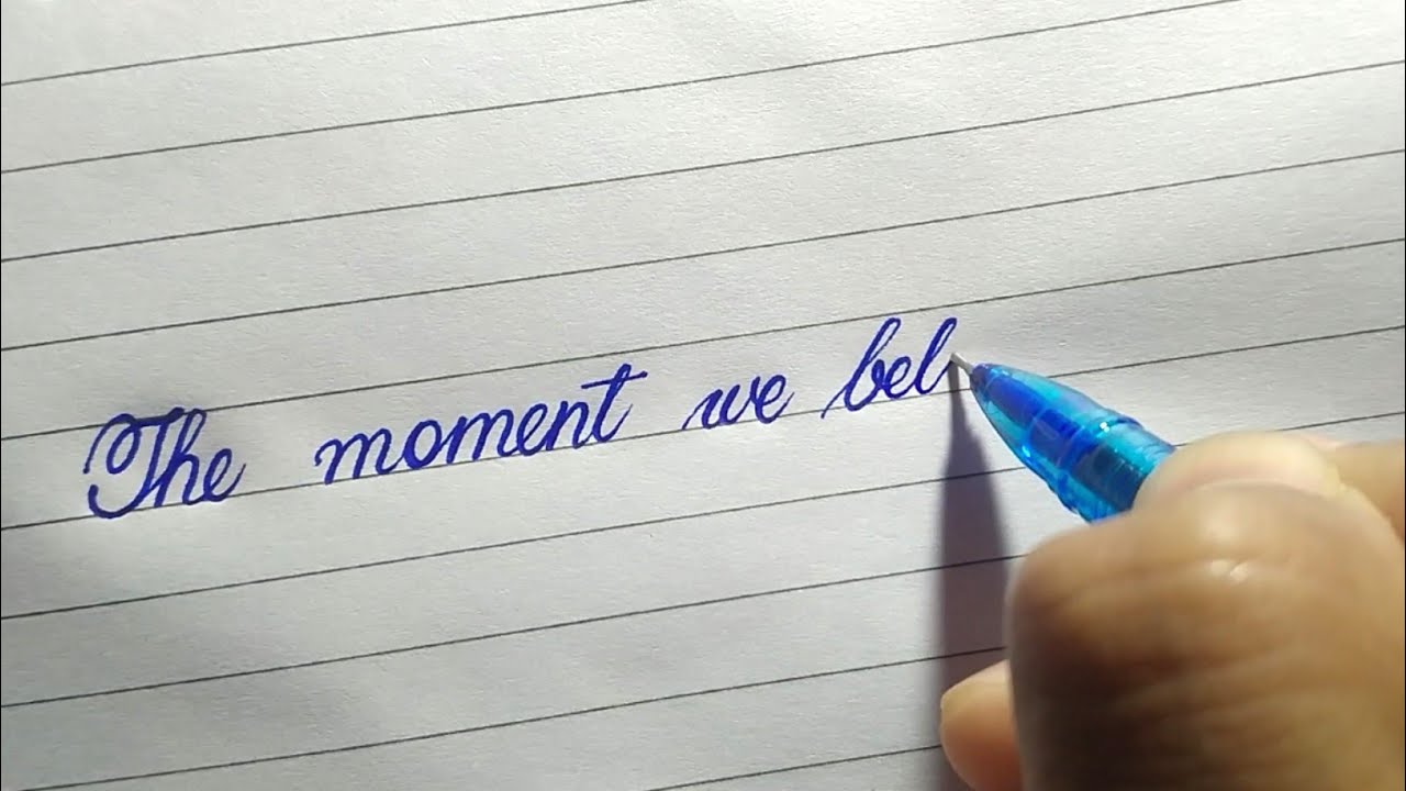 Neat handwriting with gel pen | Cursive writing | Palash Calligraphy ...