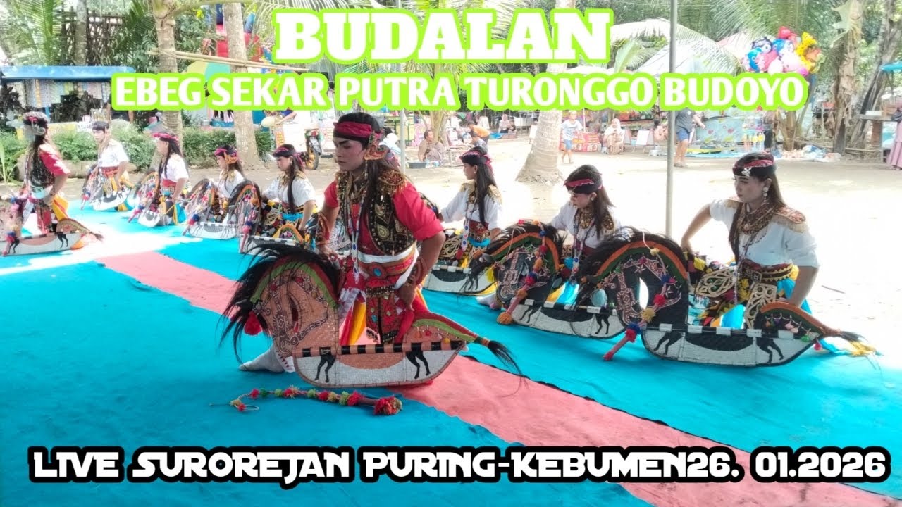 Budalan ‼️ebeg sekar putra turonggo budoyo📍📍 live surorejan puring-kebumen 26.01.2026