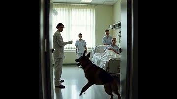 The doctors brought the dog to say goodbye to his owner