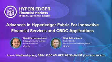 Advances In Hyperledger Fabric For Innovative Financial Services & CBDC App with Oracle