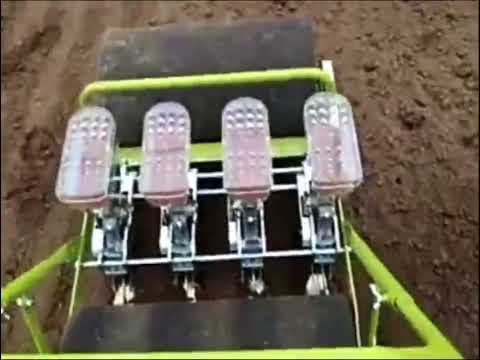 Сеялка овощно-зерновая Tossa TS-Z02-4, точного высева, 4-х рядная (4.8 л), видео 1