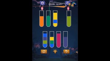 water sort puzzle level 1445 , sort water color puzzle level 1445 #shorts