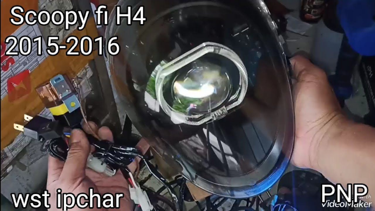 cara pasang biled wst ipchar di Scoopy fi H4 non leveling LEED HID MOTOR