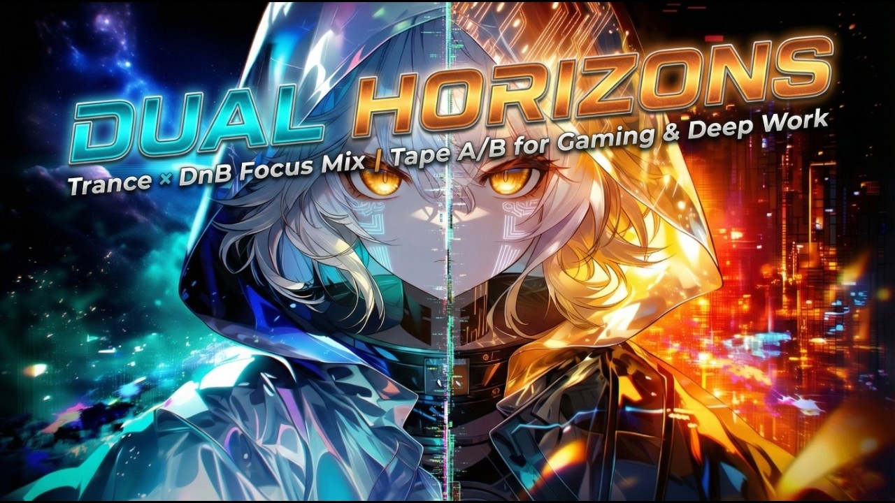 Dual Horizons: Trance × DnB Focus Mix | Tape A/B for Gaming & Deep Work