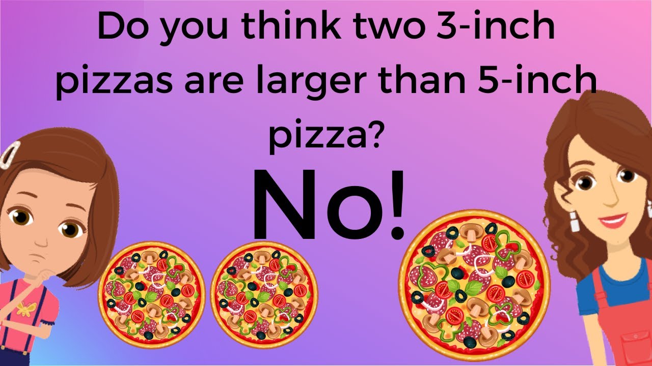 Is one 5-inch pizza larger than two 3-inch pizzas? | Which is better ...