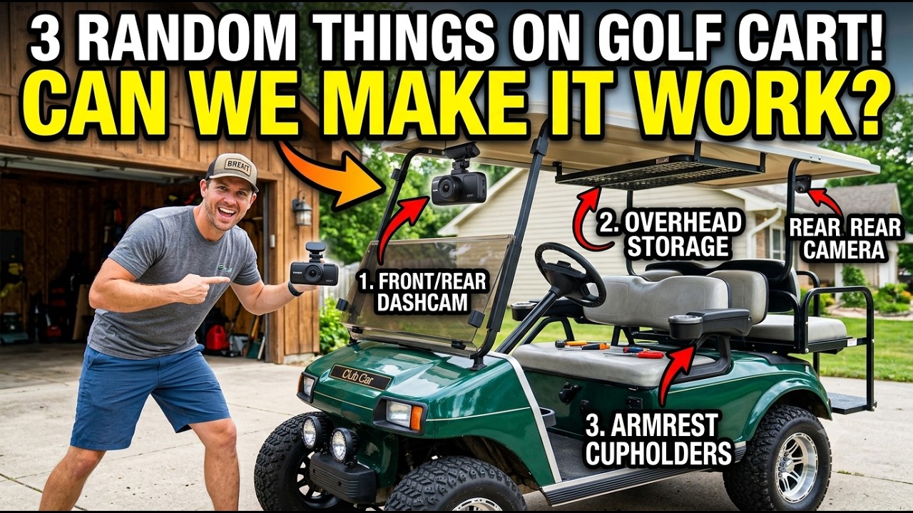 I Put 3 RANDOM Accessories On A Golf Cart... (Did It Work?)