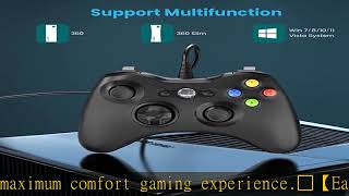 YAEYE Wired Controller for Xbox 360, Game Controller for 360 with Dual-Vibration Turbo Compatible w