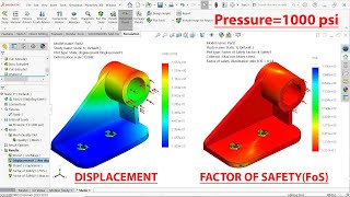 SolidWorks Simulation Static Analysis of Bracket